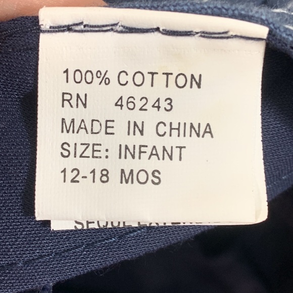 Cadet Hat Infant Size 12-18 mos Blue Adjustable Strapback Cap - Picture 12 of 13